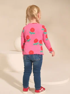 Tops|Tops|Next Regenboogstippen - Verpakking van 5 geribde tops met lange mouwen (3mnd-7jr)