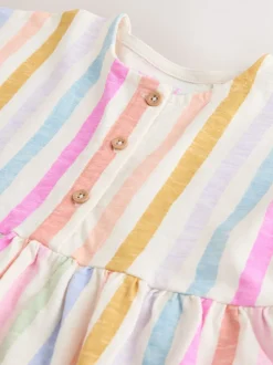 Jurken|Jurken|Next - Jersey Dress (3mths-7yrs) Regenboogstrepen