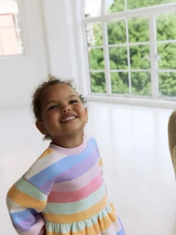 Truien En Breisels|Jurken|Next Regenboogstrepen - Sweaterjurk (3 mnd-7 jr)