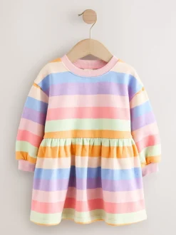 Truien En Breisels|Jurken|Next Regenboogstrepen - Sweaterjurk (3 mnd-7 jr)
