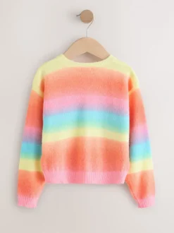 Gebreide Kleding|Next - Vest met knopen (3-16jr) Regenboogstrepen