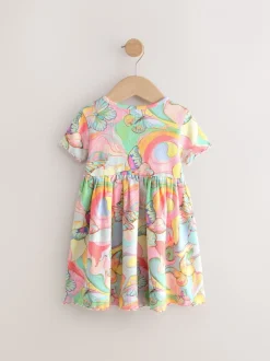 Jurken|Jurken|Next Regenboogvlinder - Geribde jersey jurk (3 mnd-7 jr)