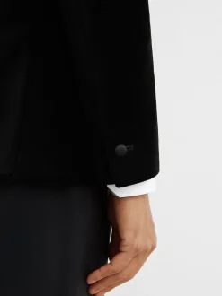 Smokings En Feestkleding|Reiss - Ace - Klassieke fluwelen single breasted blazer