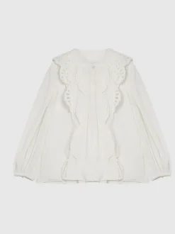 Overhemden En Blouses*Reiss - Piper Junior - Blouse met borduursel