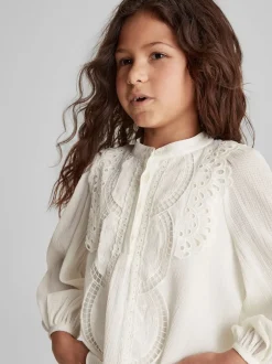 Overhemden En Blouses*Reiss - Piper Junior - Blouse met borduursel