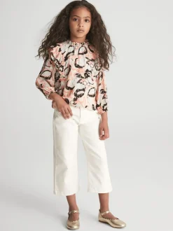 Overhemden En Blouses|Reiss Angelica blouse met print en ruche