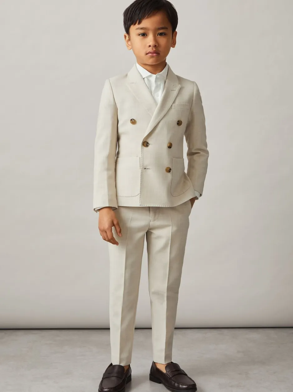 Kostuums En Herenvesten|Reiss Belmont J Double-Breasted Textured Blazer With Wool