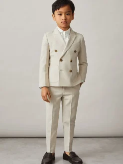 Gelegenheidskleding|Kostuums En Herenvesten|Reiss Belmont J Double-Breasted Textured Blazer With Wool