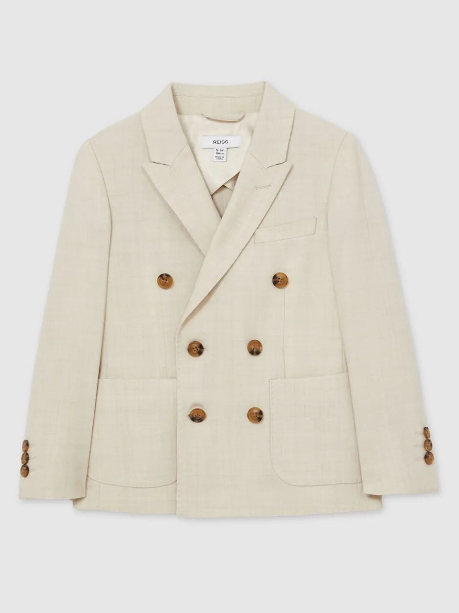 Kostuums En Herenvesten|Reiss Belmont J Double-Breasted Textured Blazer With Wool