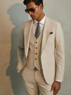 Vesten|Reiss Belmont W Tailored-Fit Single-Breasted Waistcoat