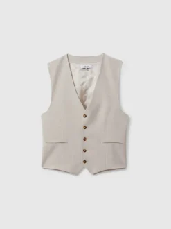 Vesten|Reiss Belmont W Tailored-Fit Single-Breasted Waistcoat