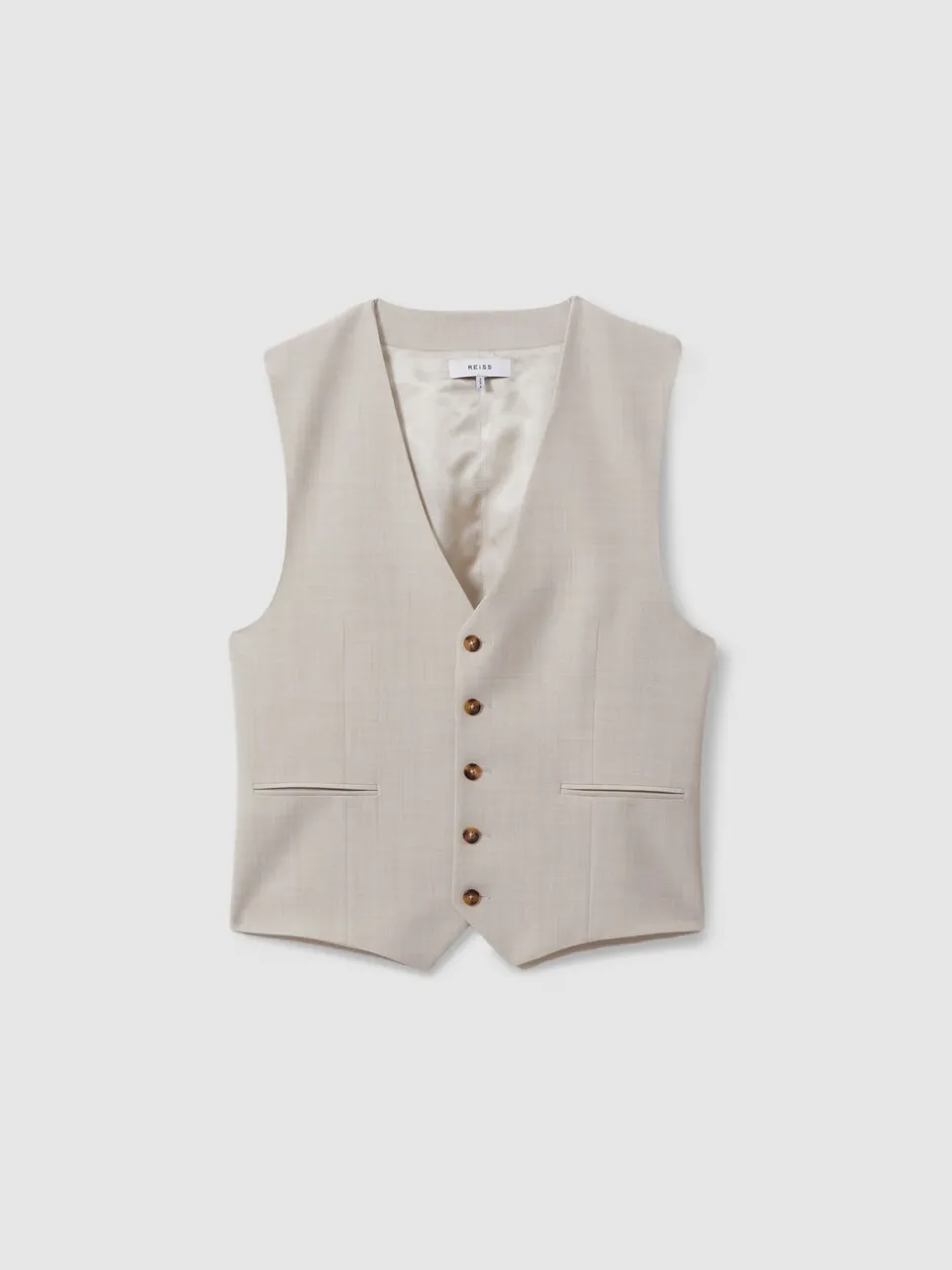 Vesten|Reiss Belmont W Tailored-Fit Single-Breasted Waistcoat