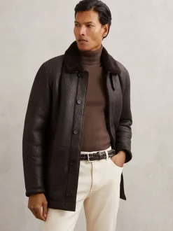 Riemen En Bretels*Reiss Carlton Leather Woven Belt