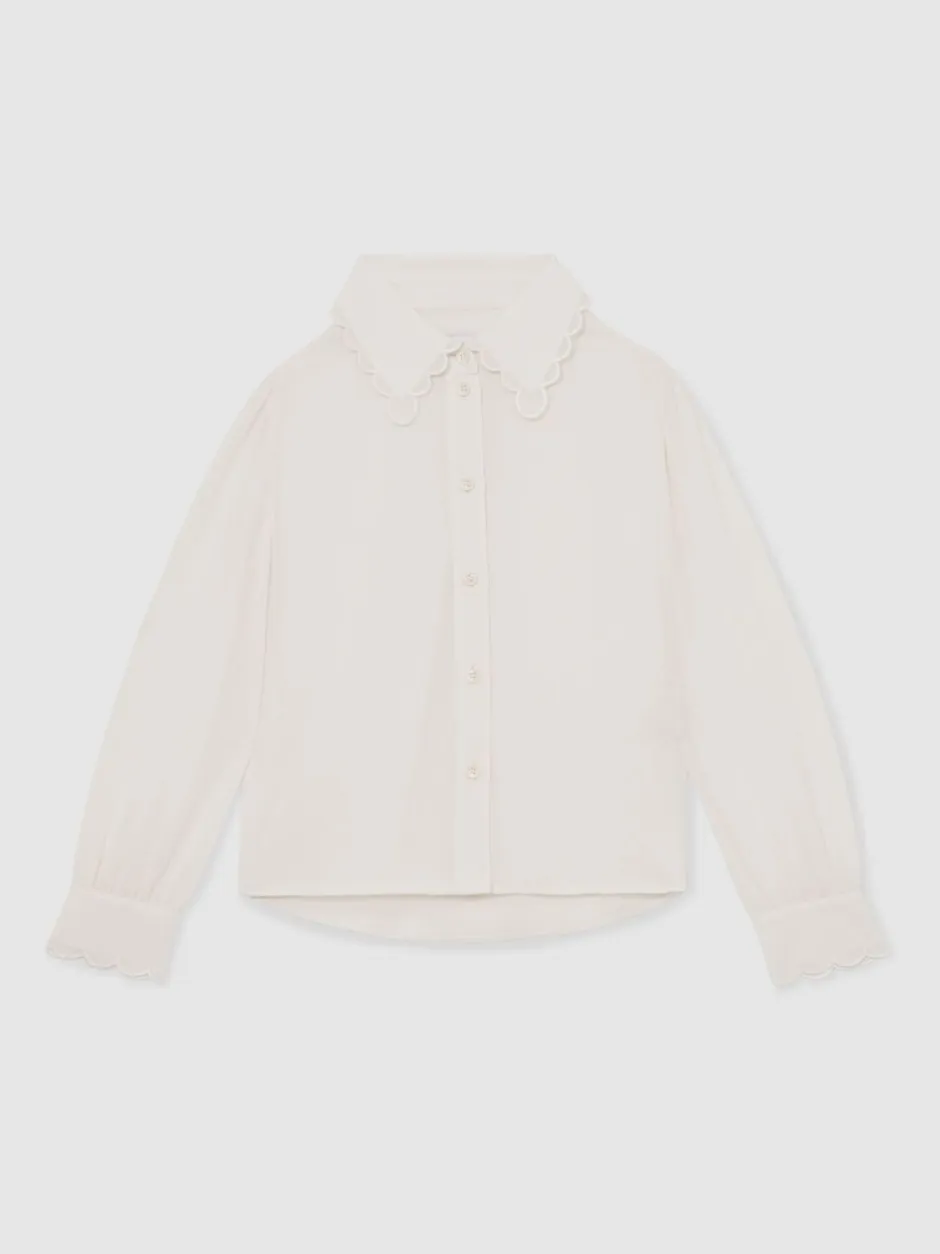 Overhemden En Blouses*Reiss Elia Scallop-Edge Button-Through Shirt