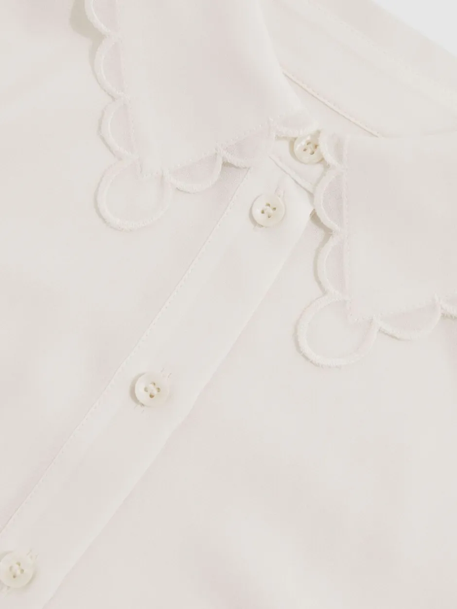 Overhemden En Blouses*Reiss Elia Scallop-Edge Button-Through Shirt