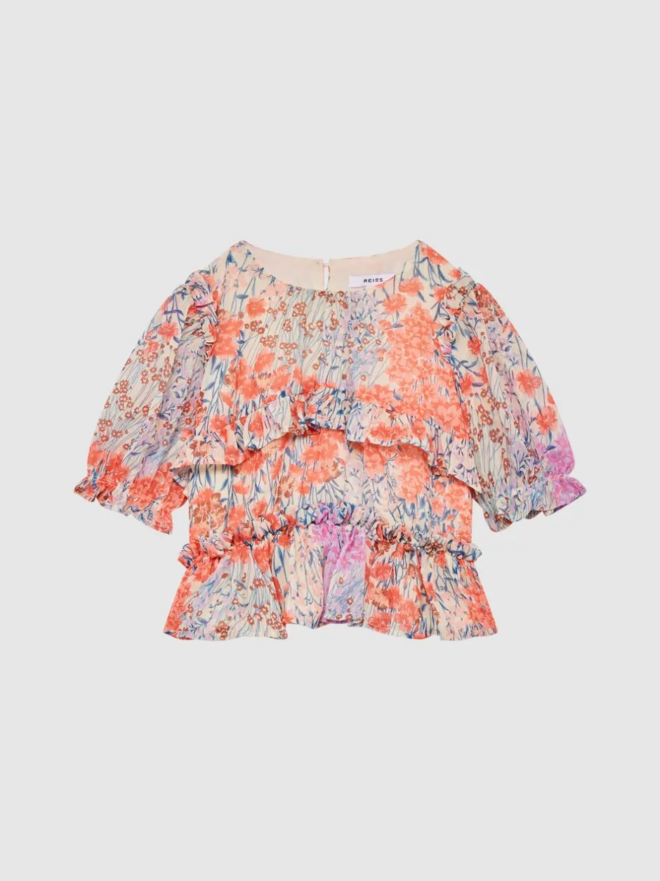 Overhemden En Blouses|Reiss Hester blouse met bloemenprint