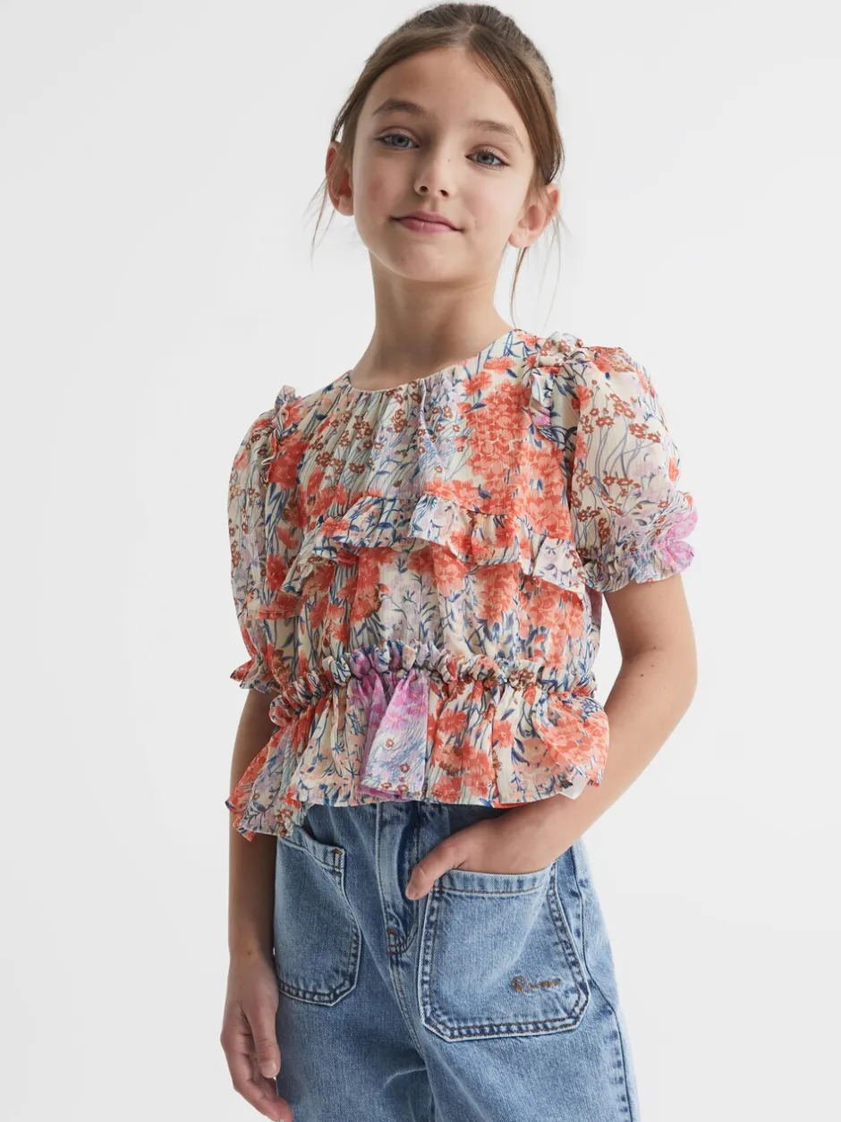 Overhemden En Blouses|Reiss Hester blouse met bloemenprint