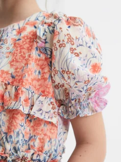 Overhemden En Blouses|Reiss Hester blouse met bloemenprint