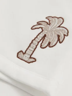 Shorts|Reiss Kayo Cotton Blend Palm Embroidered Shorts
