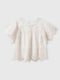 Overhemden En Blouses*Reiss Laverne Cotton Broderie Blouse