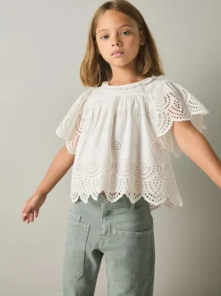 Overhemden En Blouses*Reiss Laverne Cotton Broderie Blouse
