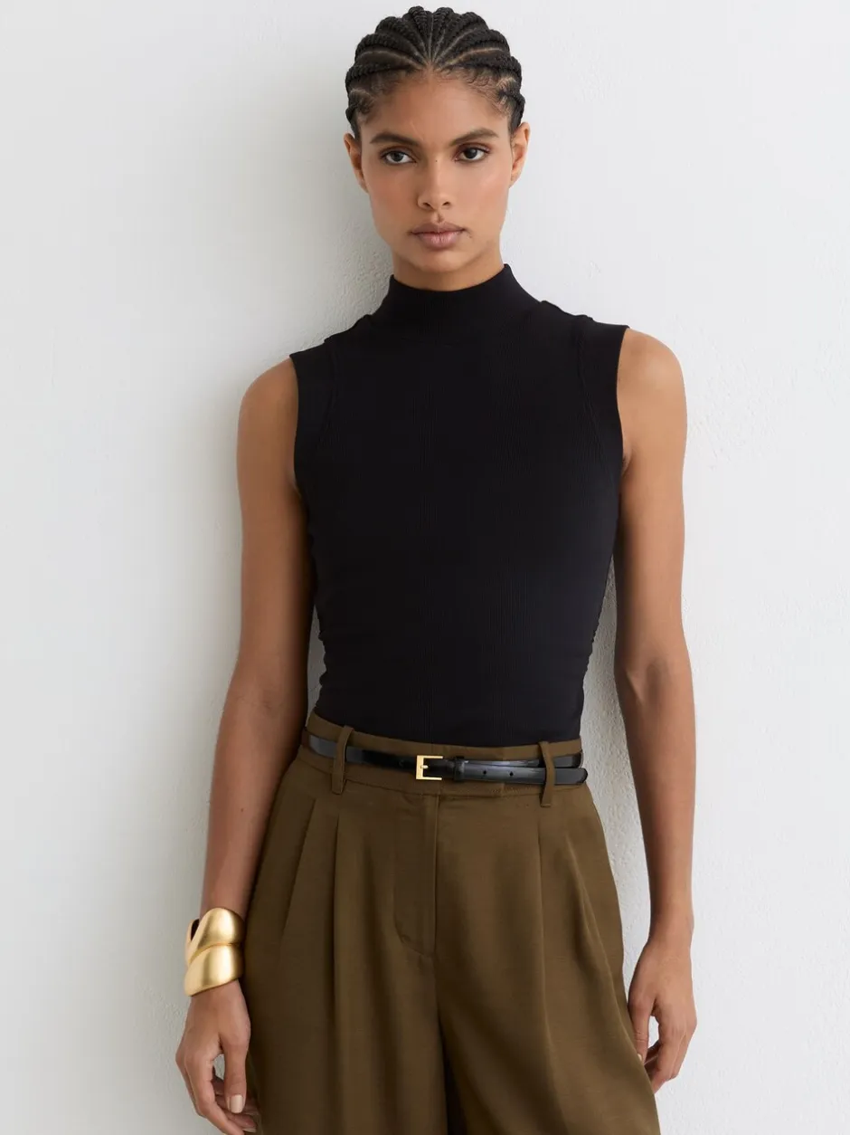 Tops En T-Shirts*Reiss Simone Stretch-Cotton High-Neck Vest