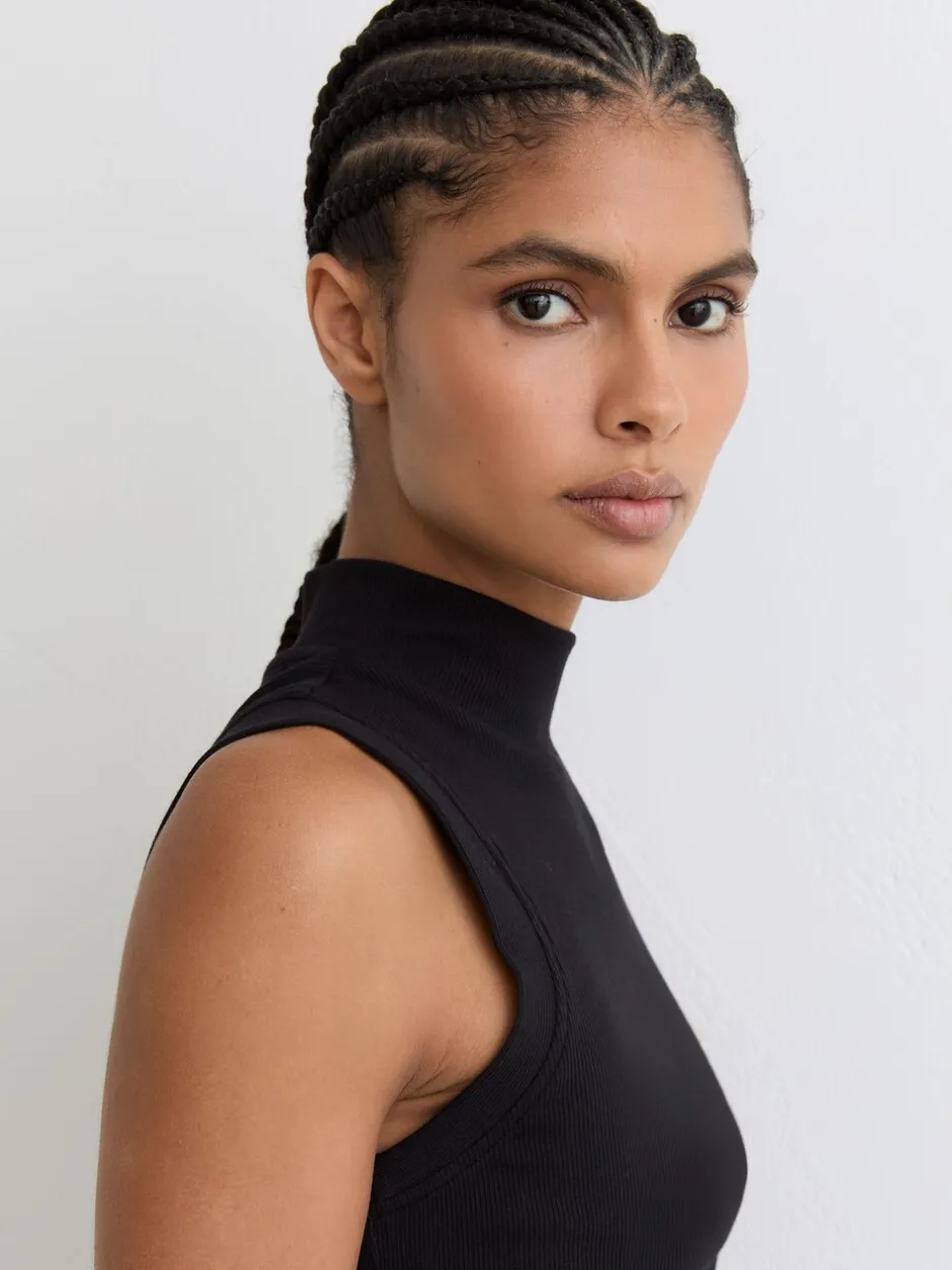Tops En T-Shirts*Reiss Simone Stretch-Cotton High-Neck Vest