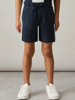 Shorts|Reiss Tino Plissé Colour-Block Shorts