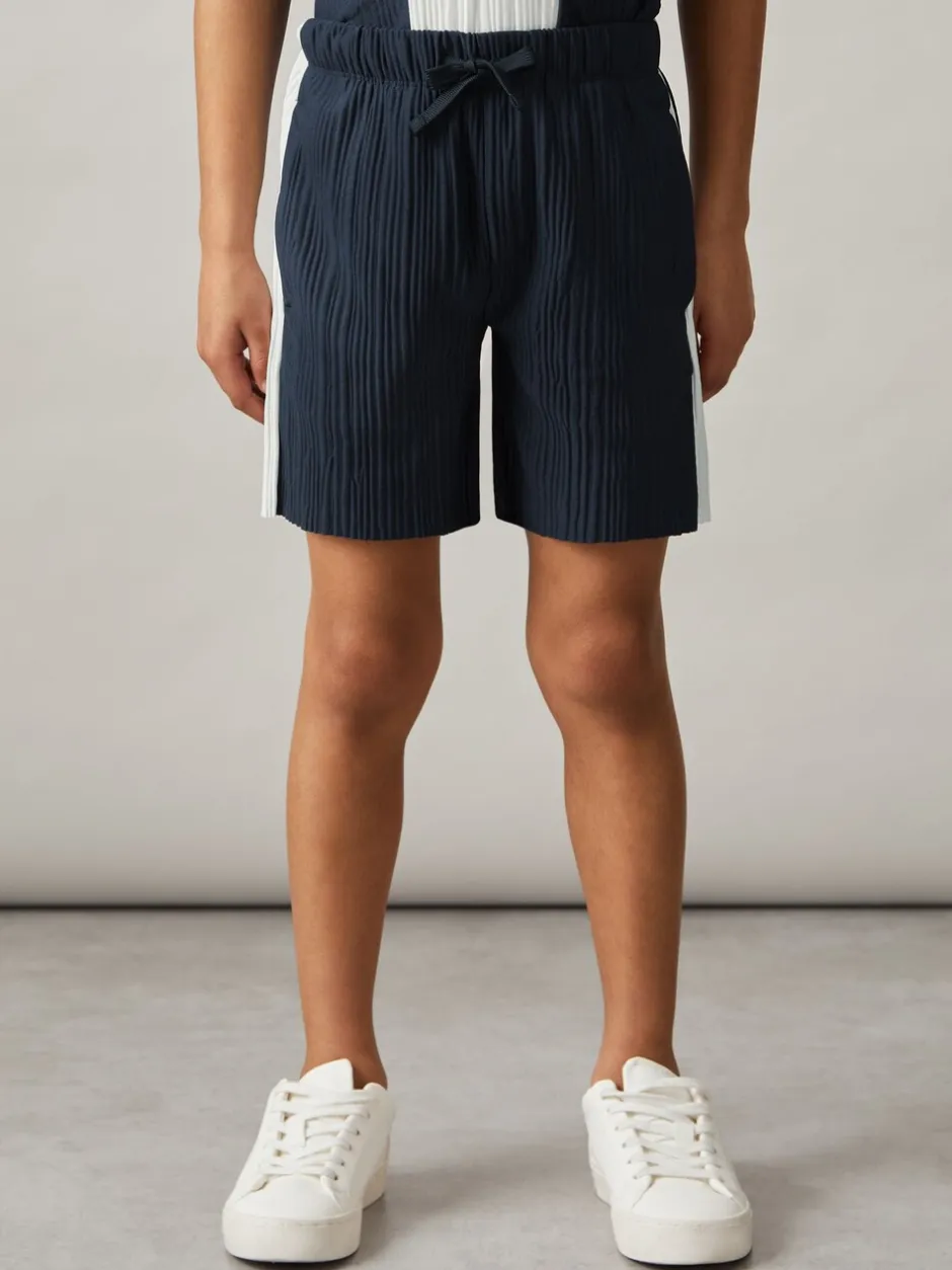 Shorts|Reiss Tino Plissé Colour-Block Shorts