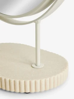 Spiegels|Badkameraccessoires|Next Resin Ribbed 5x Magnification Dressing Table Mirror Natuurlijk