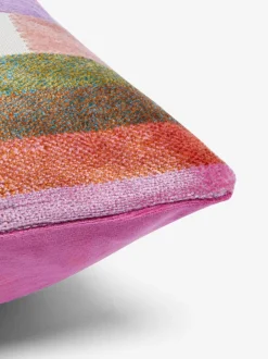 Kussentjes En Plaids|Kussentjes En Plaids*Next Retro Edge kussen van uitgesneden fluweel Meerkleurig