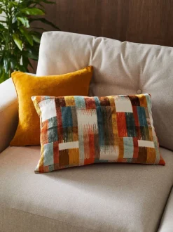 Kussentjes En Plaids|Kussentjes En Plaids*Next Retro Edge kussen van uitgesneden fluweel Oranje