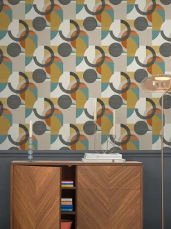Behang|Next Retro Geometric Shapes 10M Wallpaper Oranje