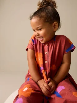 Jurken*Next - Jersey Dress (3mths-7yrs) Retro Orange