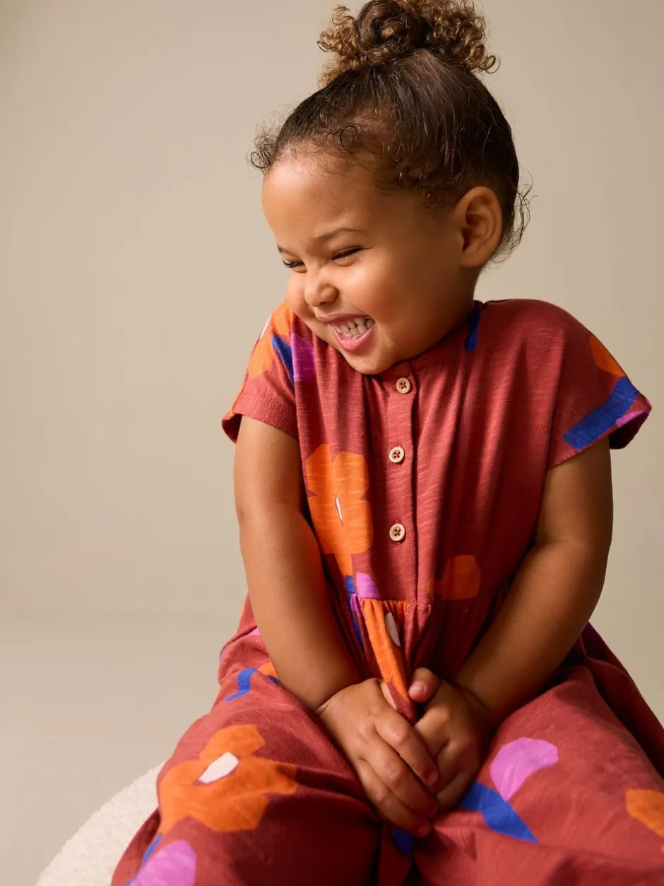 Jurken*Next - Jersey Dress (3mths-7yrs) Retro Orange