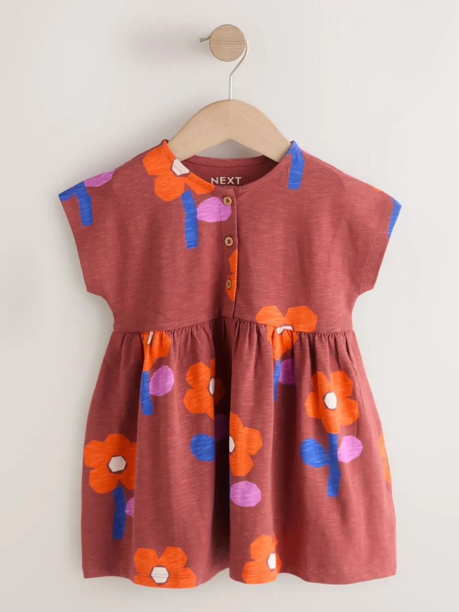 Jurken*Next - Jersey Dress (3mths-7yrs) Retro Orange