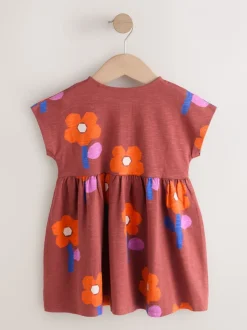 Jurken*Next - Jersey Dress (3mths-7yrs) Retro Orange