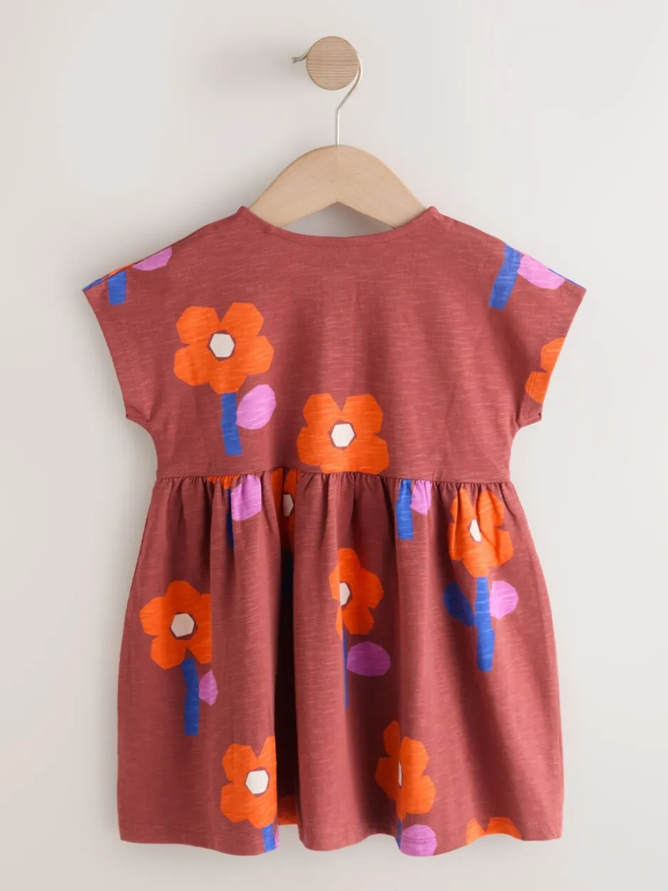 Jurken*Next - Jersey Dress (3mths-7yrs) Retro Orange