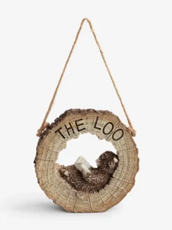Decoraties*Next Reversable Hanging Bathroom Sign Naturel Hamish