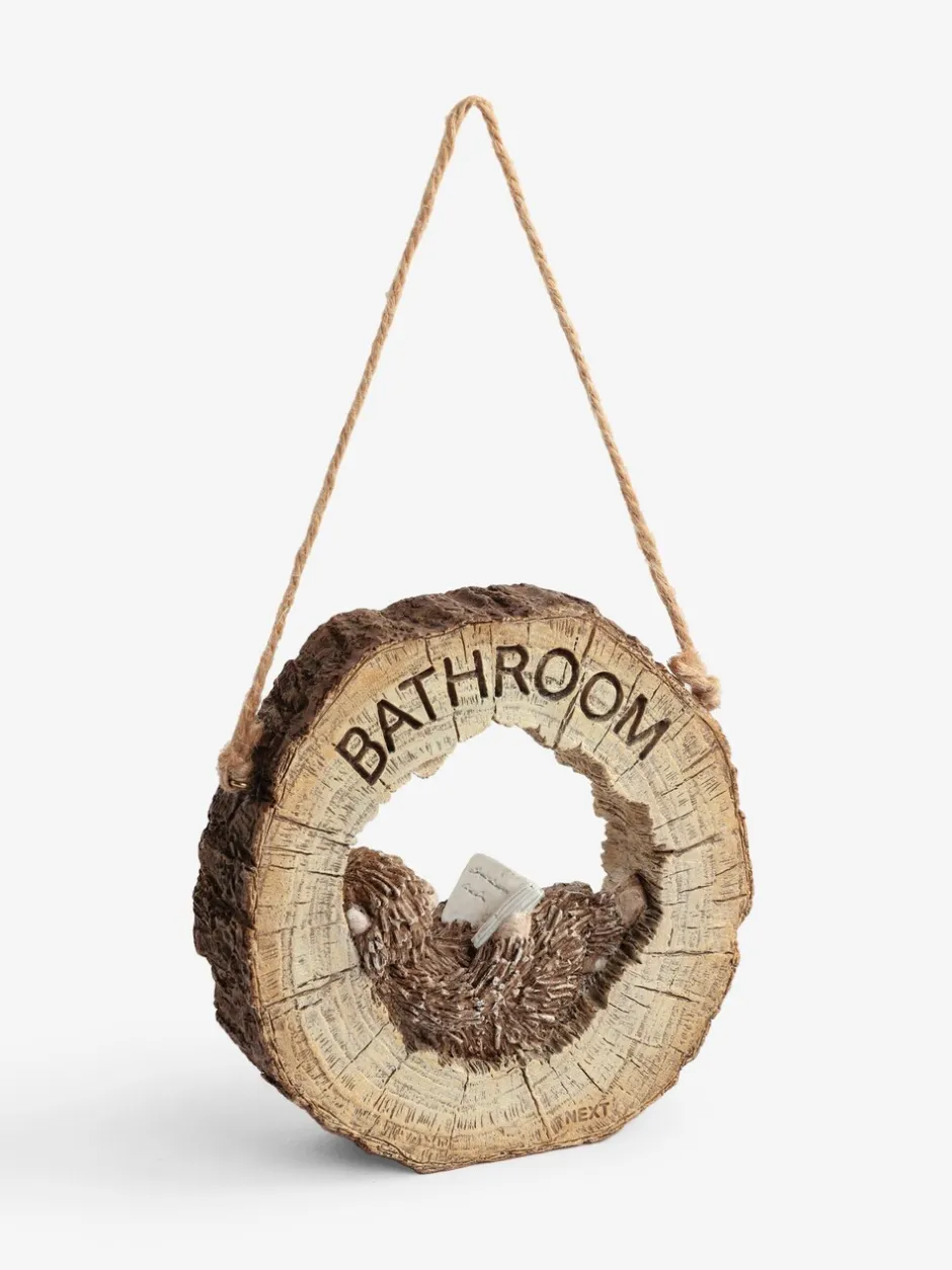 Decoraties*Next Reversable Hanging Bathroom Sign Naturel Hamish