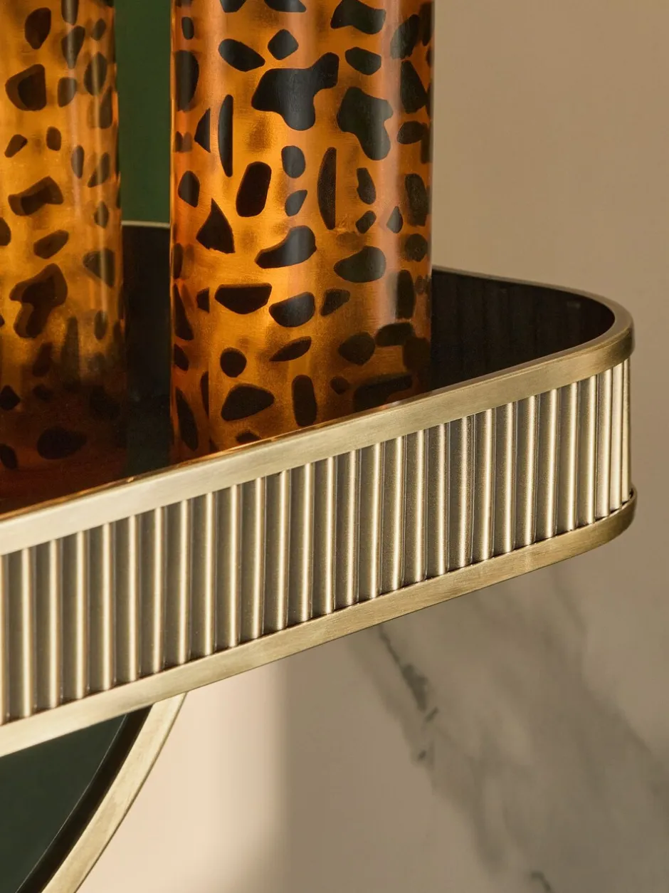 Spiegels|Badkameraccessoires|Next Rib Shelf Bathroom Wall Mirror Goud