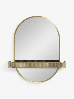 Spiegels|Badkameraccessoires|Next Rib Shelf Bathroom Wall Mirror Goud