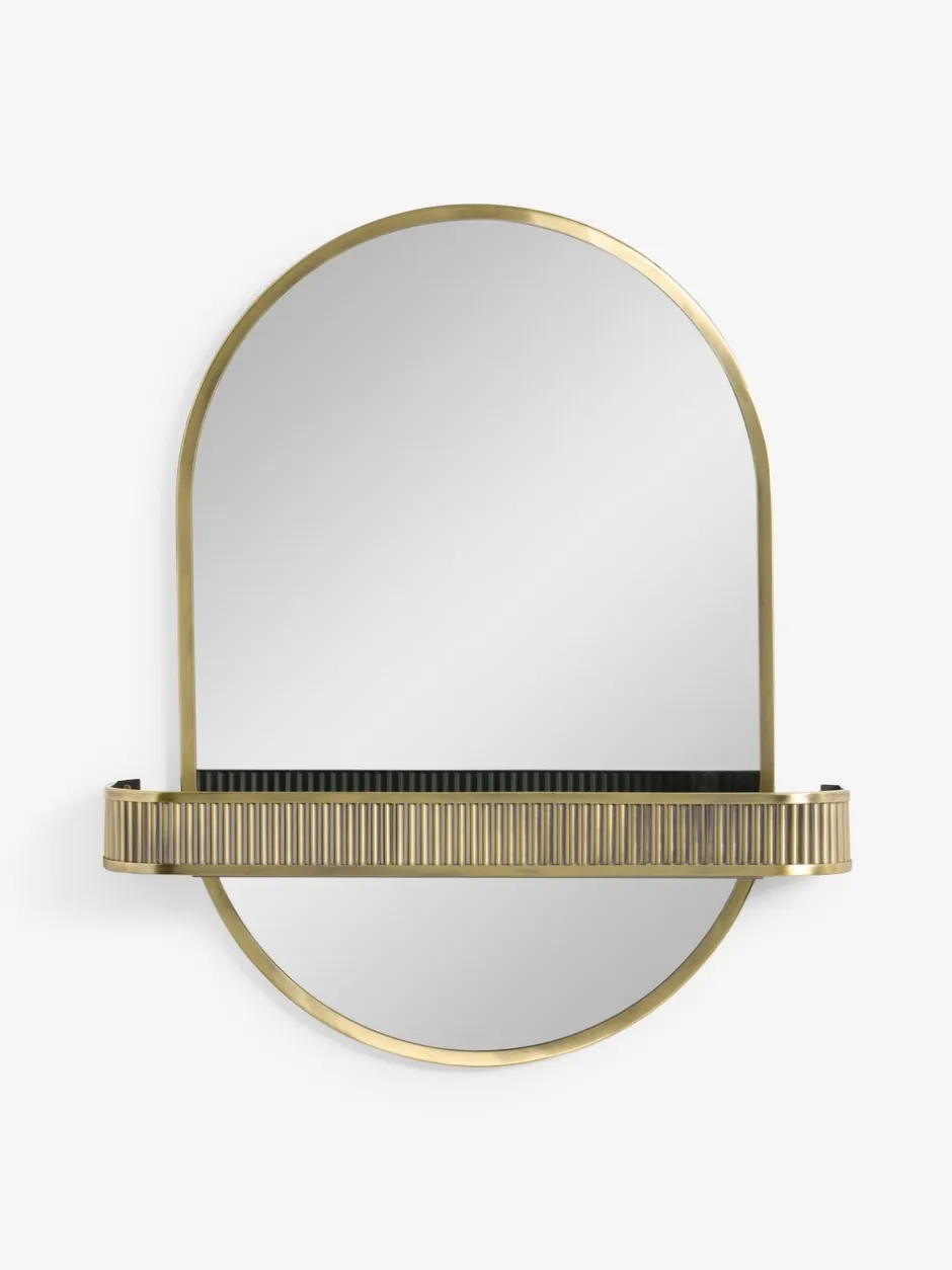 Spiegels|Badkameraccessoires|Next Rib Shelf Bathroom Wall Mirror Goud