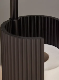 Badkameraccessoires*Next Rib Toiletrolhouder Zwart