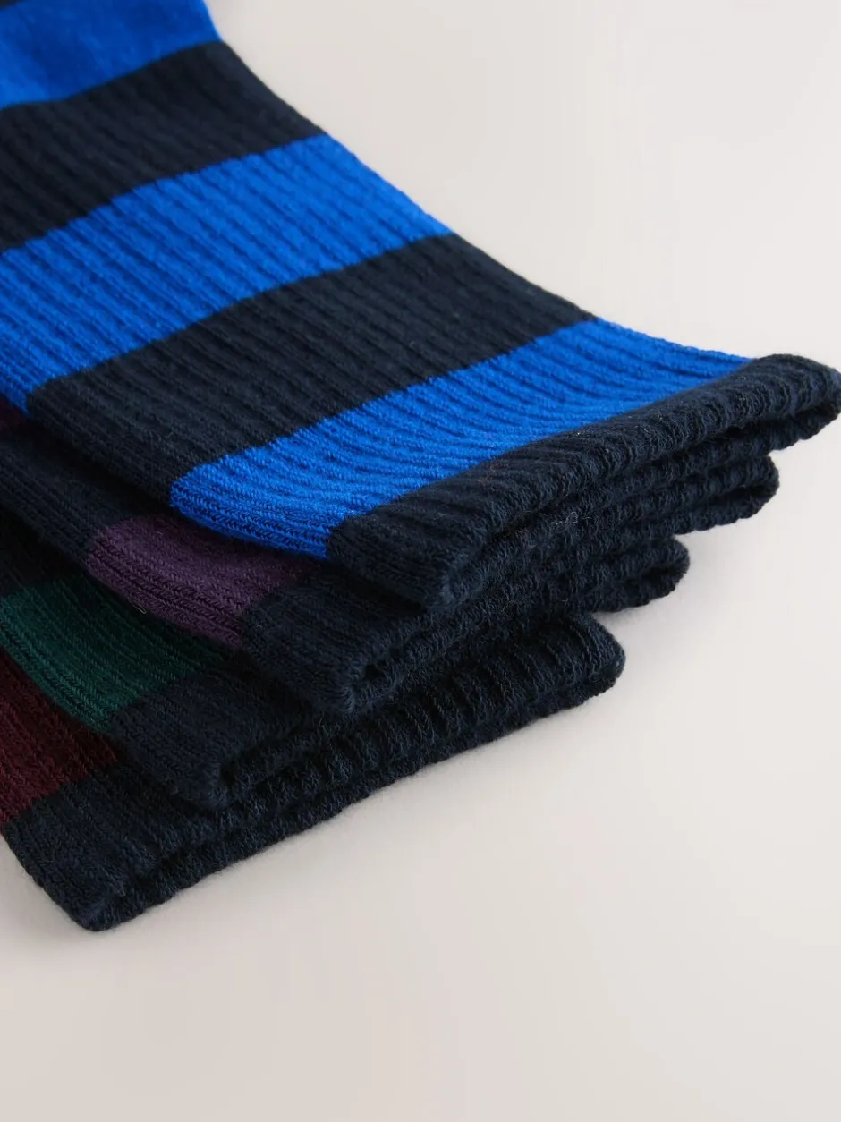 Sokken|Sokken*Next - Verpakking van 4 sportsokken Rich Blue/Green/Red Stripe Pattern