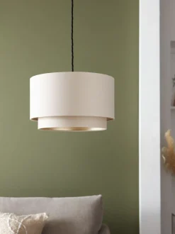 Lampenkappen|Verlichting*Next Rico 2 lagen, eenvoudig te monteren lampenkap Champagne-goud