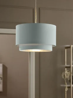 Lampenkappen|Verlichting*Next Rico 2 lagen, eenvoudig te monteren lampenkap Lichtblauw