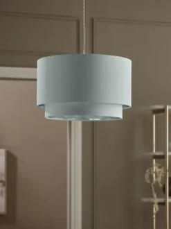 Lampenkappen|Verlichting*Next Rico 2 lagen, eenvoudig te monteren lampenkap Lichtblauw