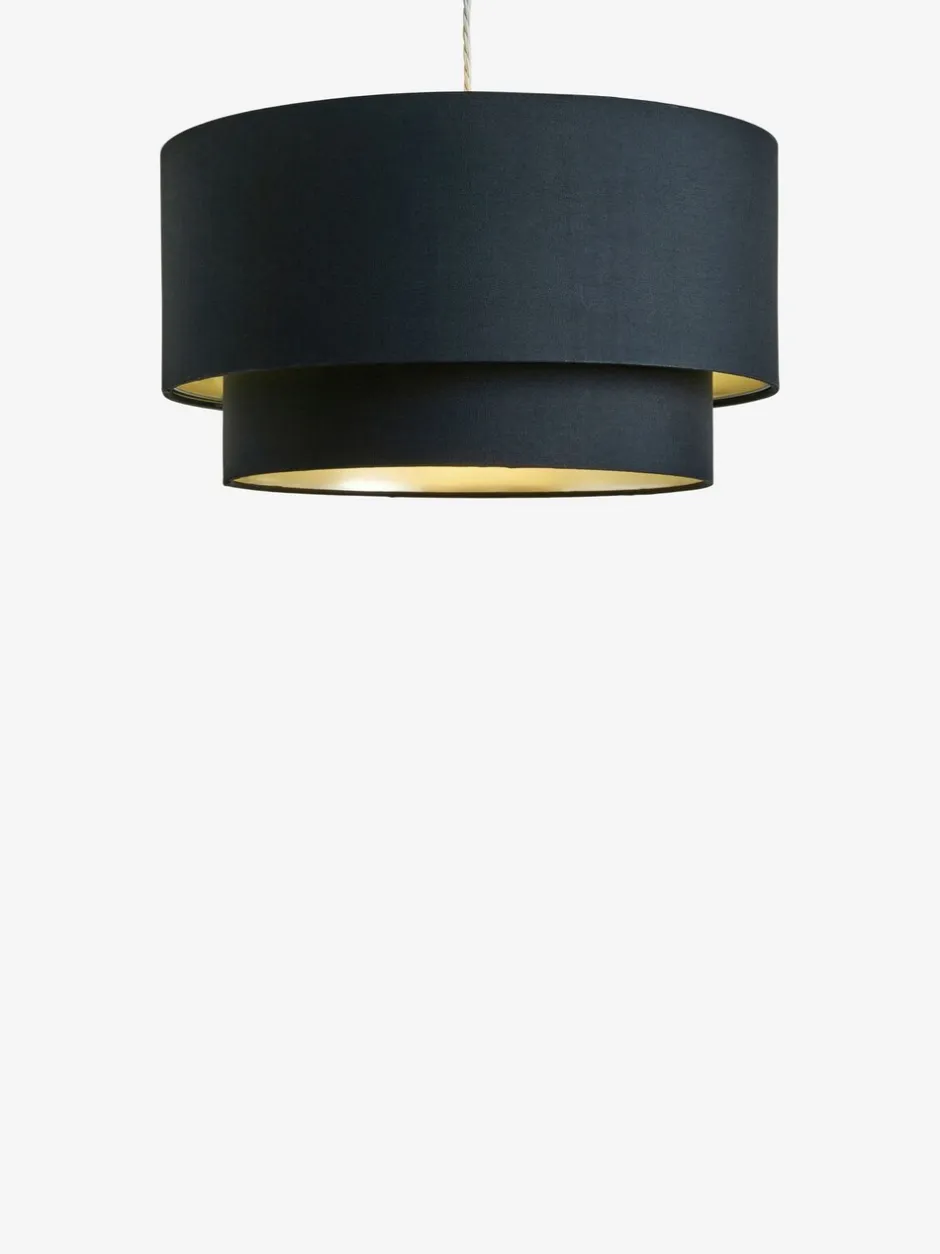 Lampenkappen|Verlichting*Next Rico plafondlamp met gemakkelijk te monteren kap Zwart