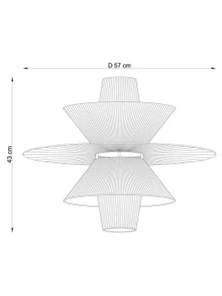 Lampenkappen|Verlichting|Next Rieten plafondlamp met gemakkelijk te monteren kap